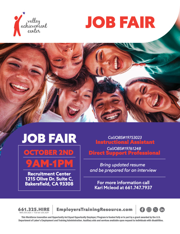 Valley Achievement Center Job Fair 10/2/24